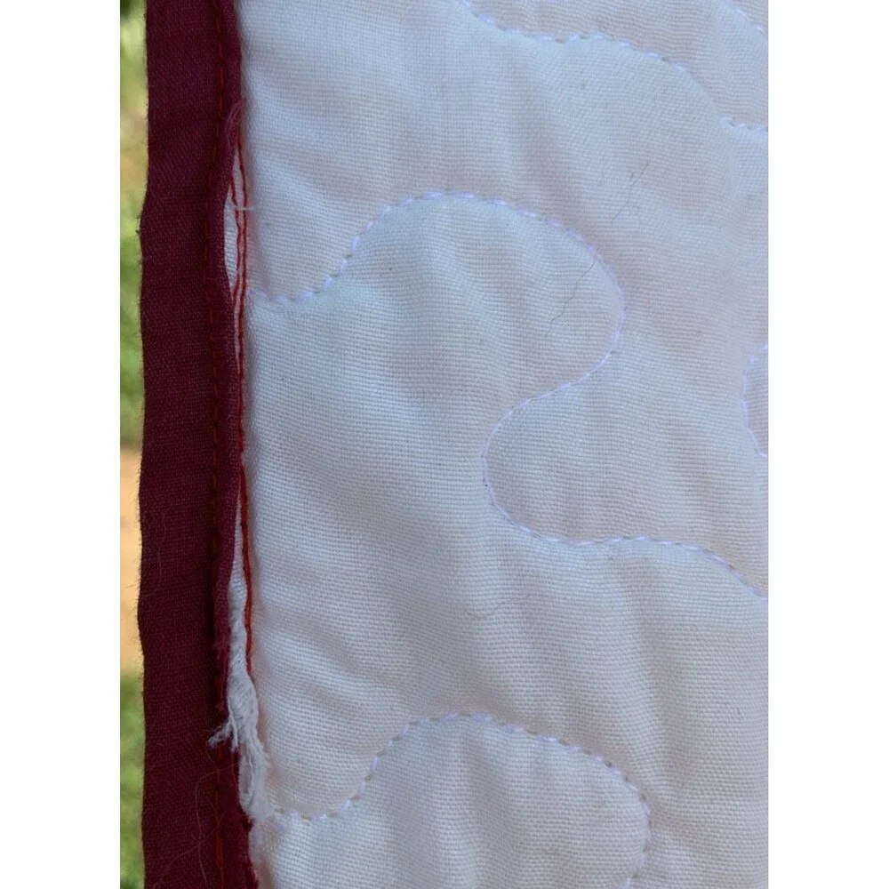 Vintage Country Cottage Quilt Blanket Floral Embroidered 82x85